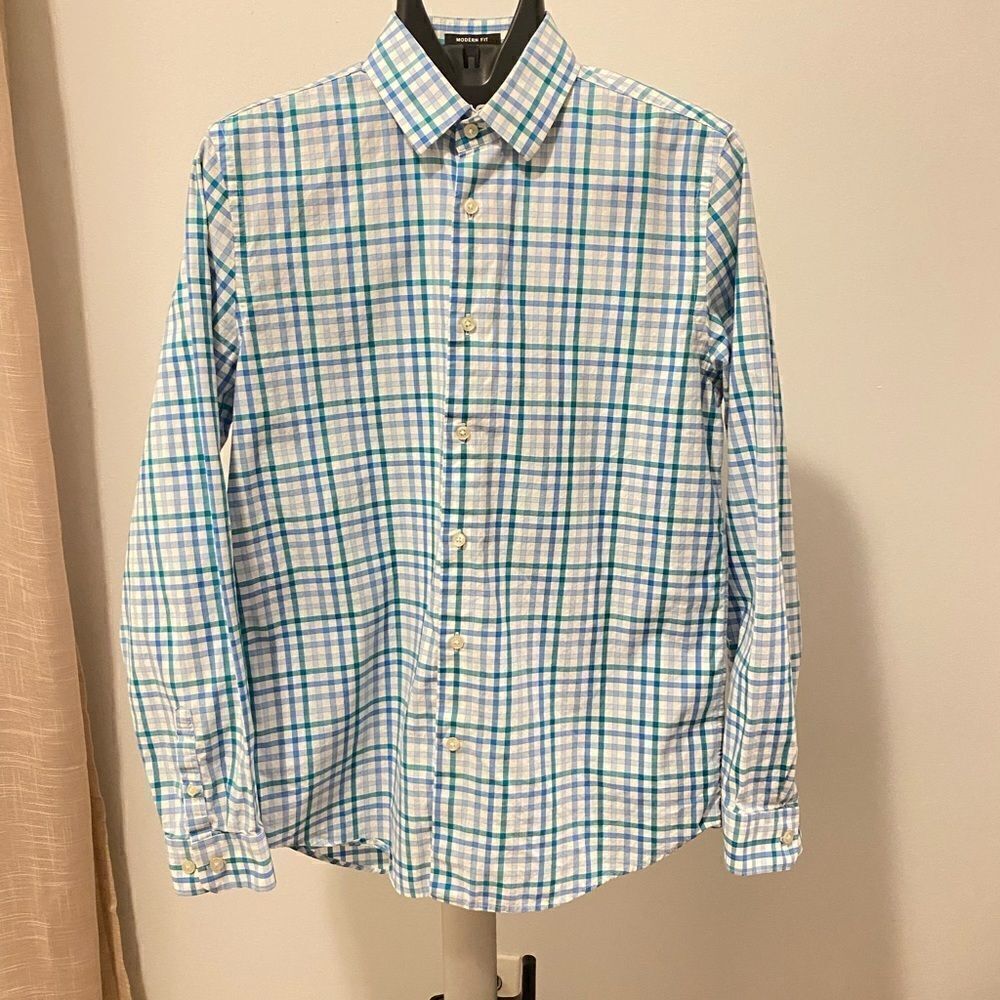 Express Button Up Modern Fit Medium Dress Shirt
